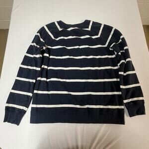 Tommy Hilfiger Women's Navy Blue Striped Sweater Size Large